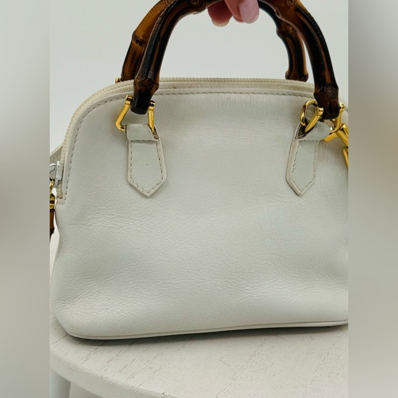 GUCCI Bamboo Mini Leather 2-Way Handbag with Full Inclusion and COA - Picture 4 of 17